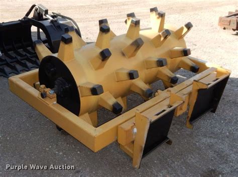 skid steer sheep foot roller|sheepsfoot roller for excavator.